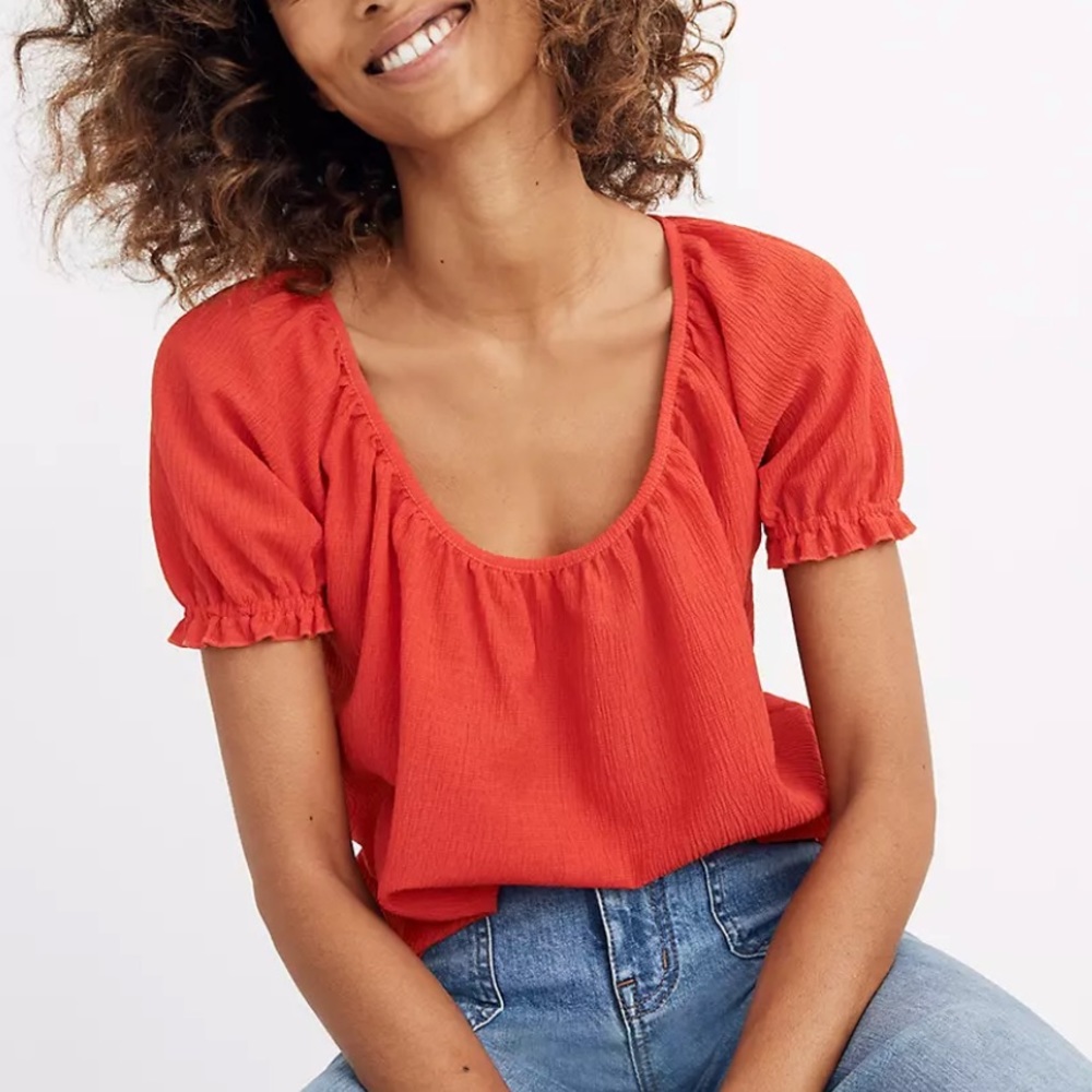 Madewell Texture & Thread Peasant Top